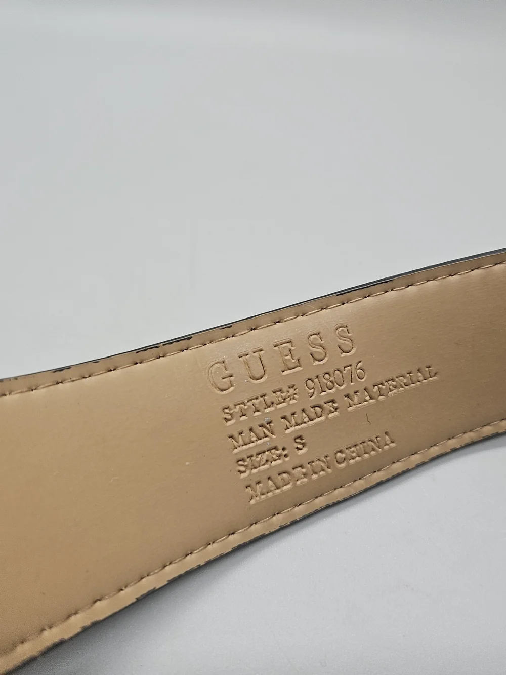 GUESS Womens Belt Size Small Black Patent Faux Croc Y2K Silver G Buckle 918076